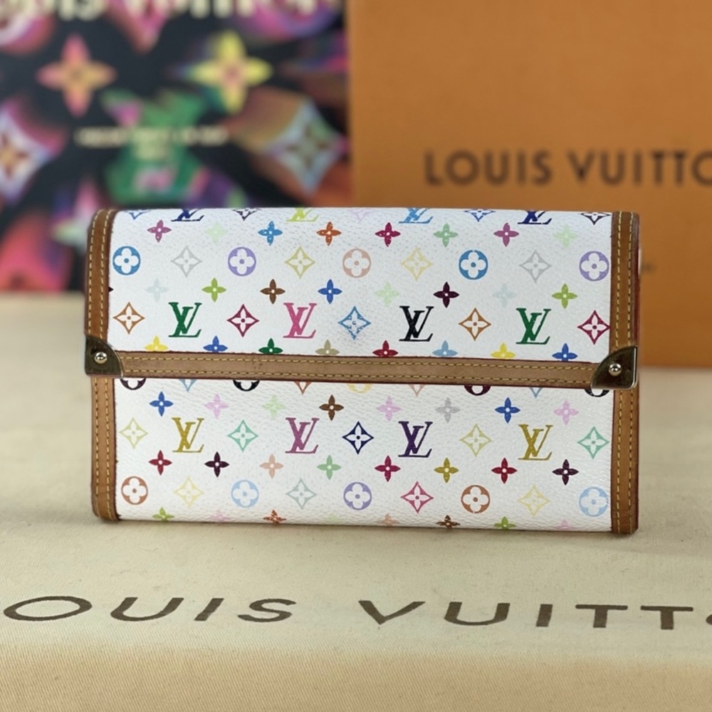 🦄AUTHENTIC🦄 Louis Vuitton Tresor Porte Murakami International Multicolored